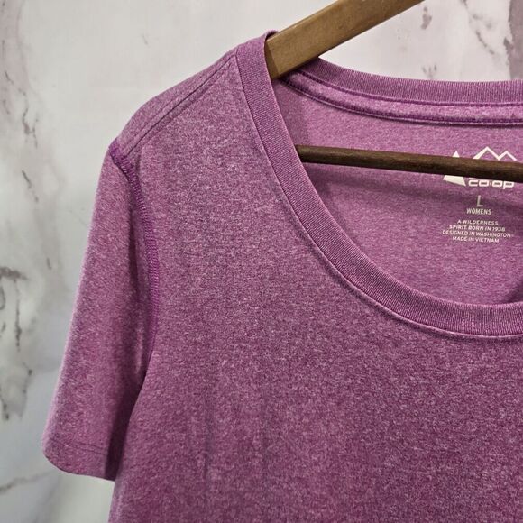 REI Co Op Shirt Womens Large Pink Purple Tech Short Sleeve Active Hiking - Picture 2 of 9